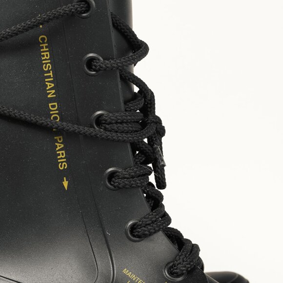 Christian Dior DiorCamp Bee Accent Rubber Combat Style Boot - Picture 7 of 10